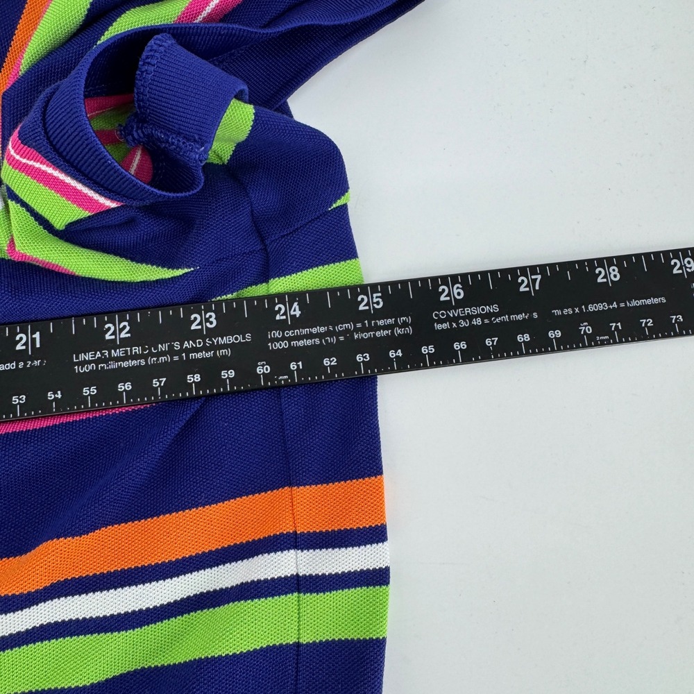 Polo Golf Ralph Lauren Mens XXL Pro Fit Striped Polo Shirt Blue Green Pink Multi - Picture 4 of 5